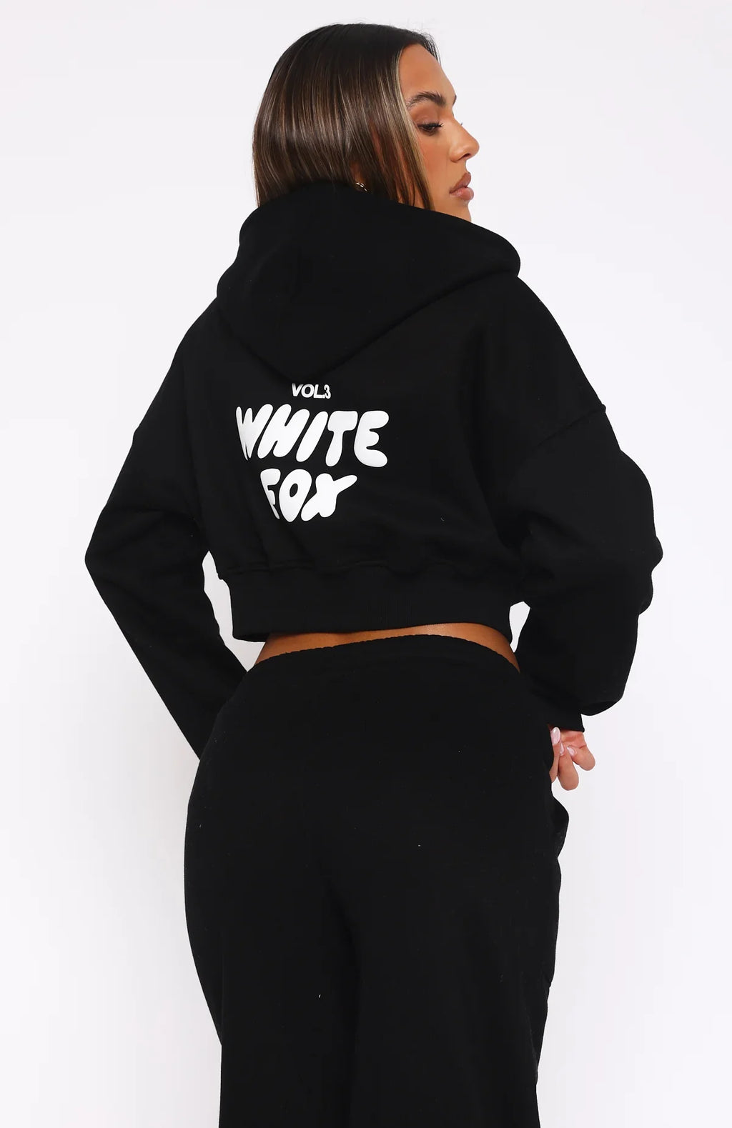 Oversized Cropped Zip-Up Hoodie