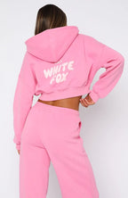 Oversized Cropped Zip-Up Hoodie