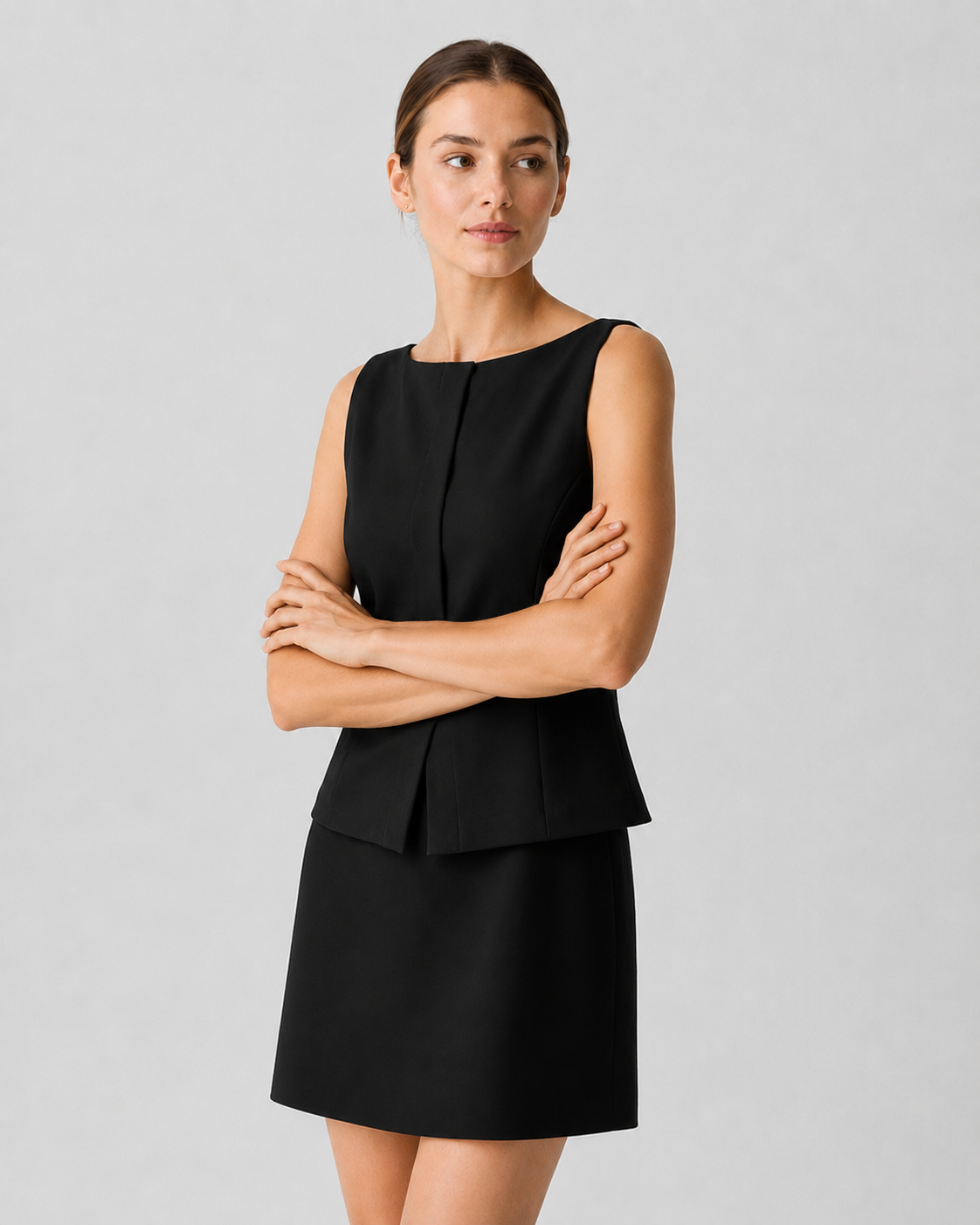 Boatneck Mini Dress