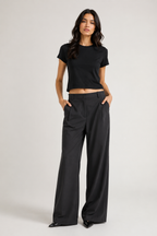 Slim Ribbed stretch Tee