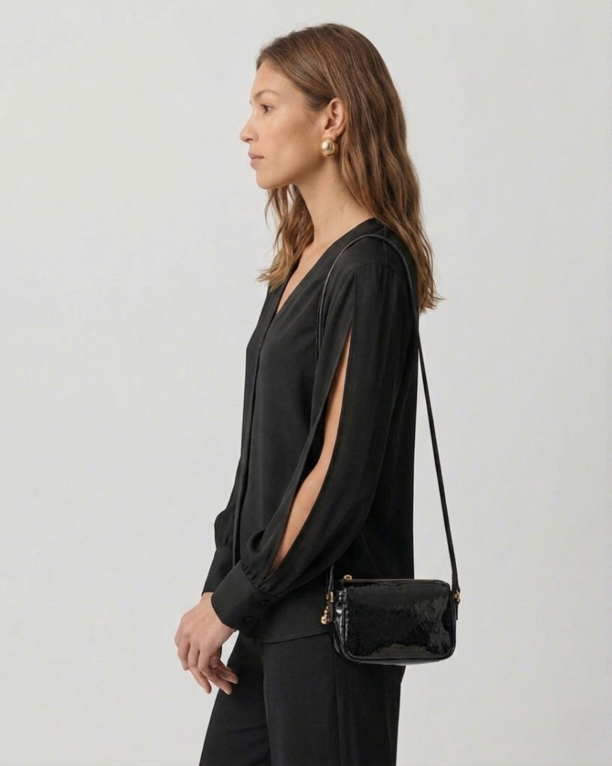 V-Neck Silk Blouse