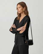 V-Neck Silk Blouse