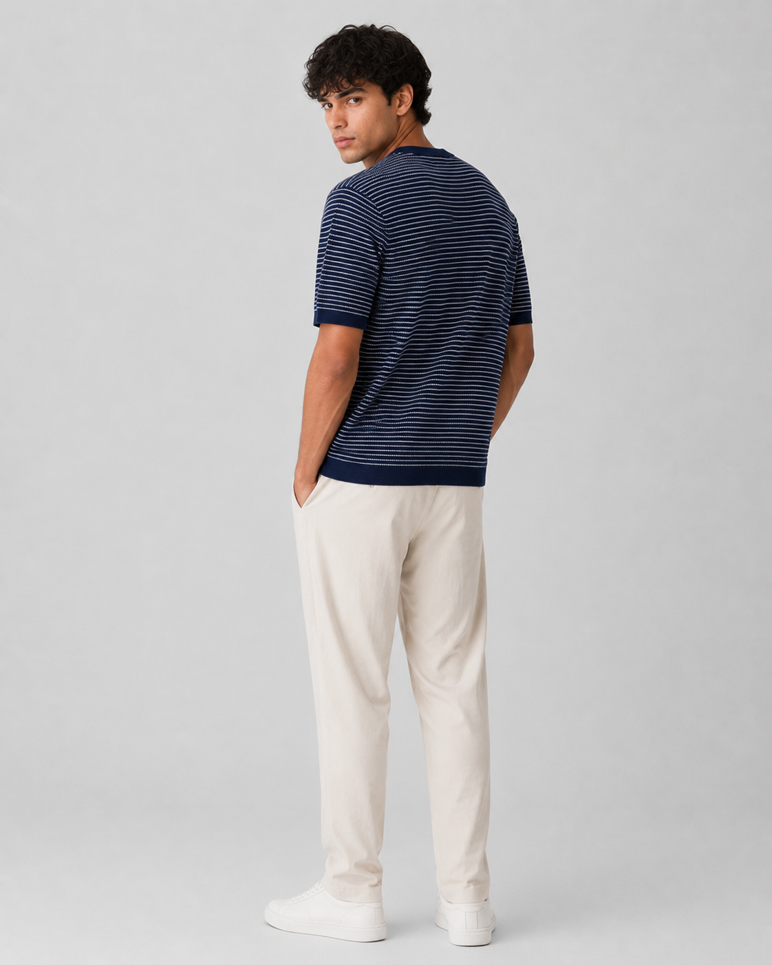Striped crewneck T-shirt