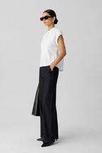Slim Poplin Shirt Blouse