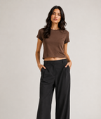 Slim Ribbed stretch Tee