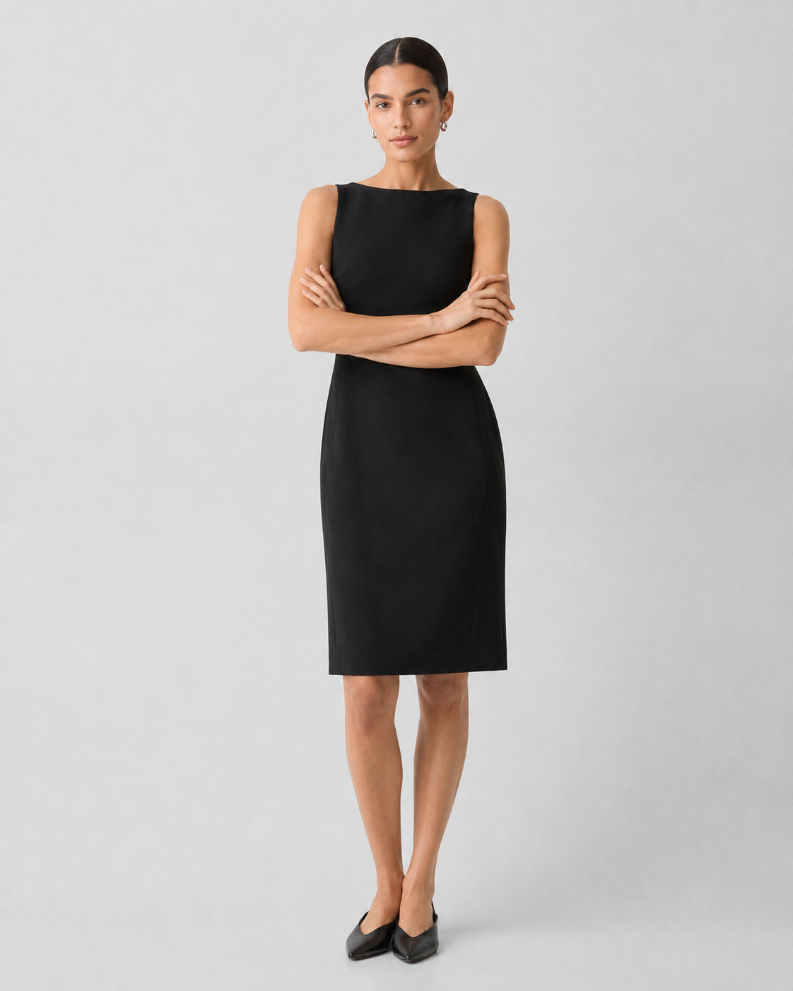 Sleeveless Crepe Dress