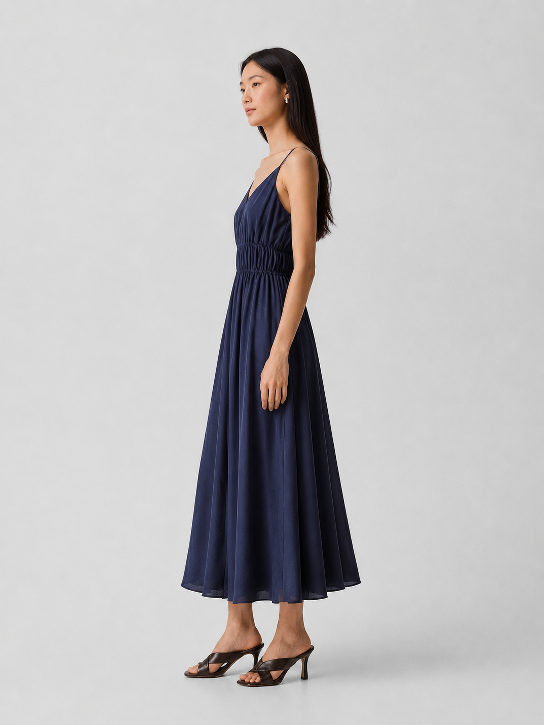 Flared Linen Dress