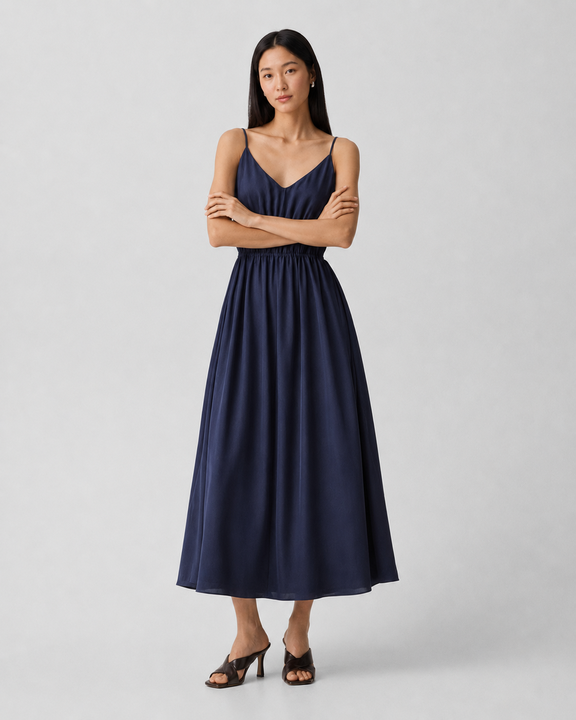 Flared Linen Dress
