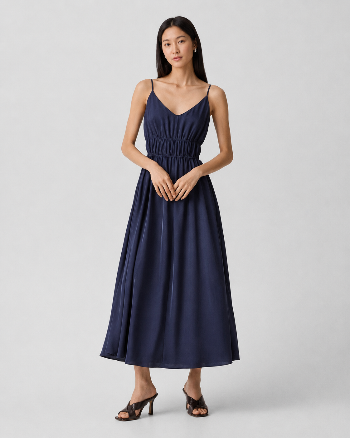 Flared Linen Dress