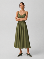 Flared Linen Dress