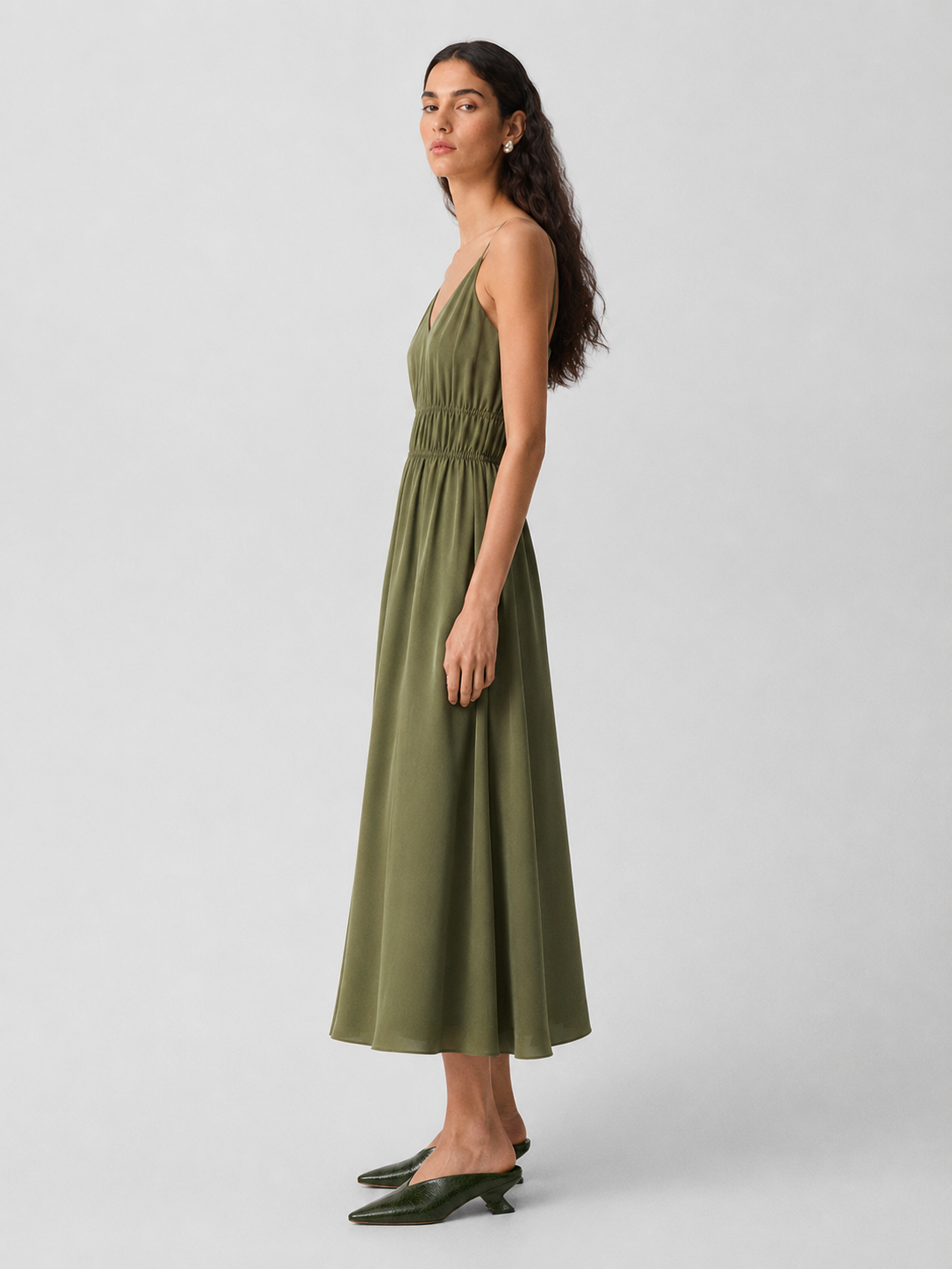 Flared Linen Dress