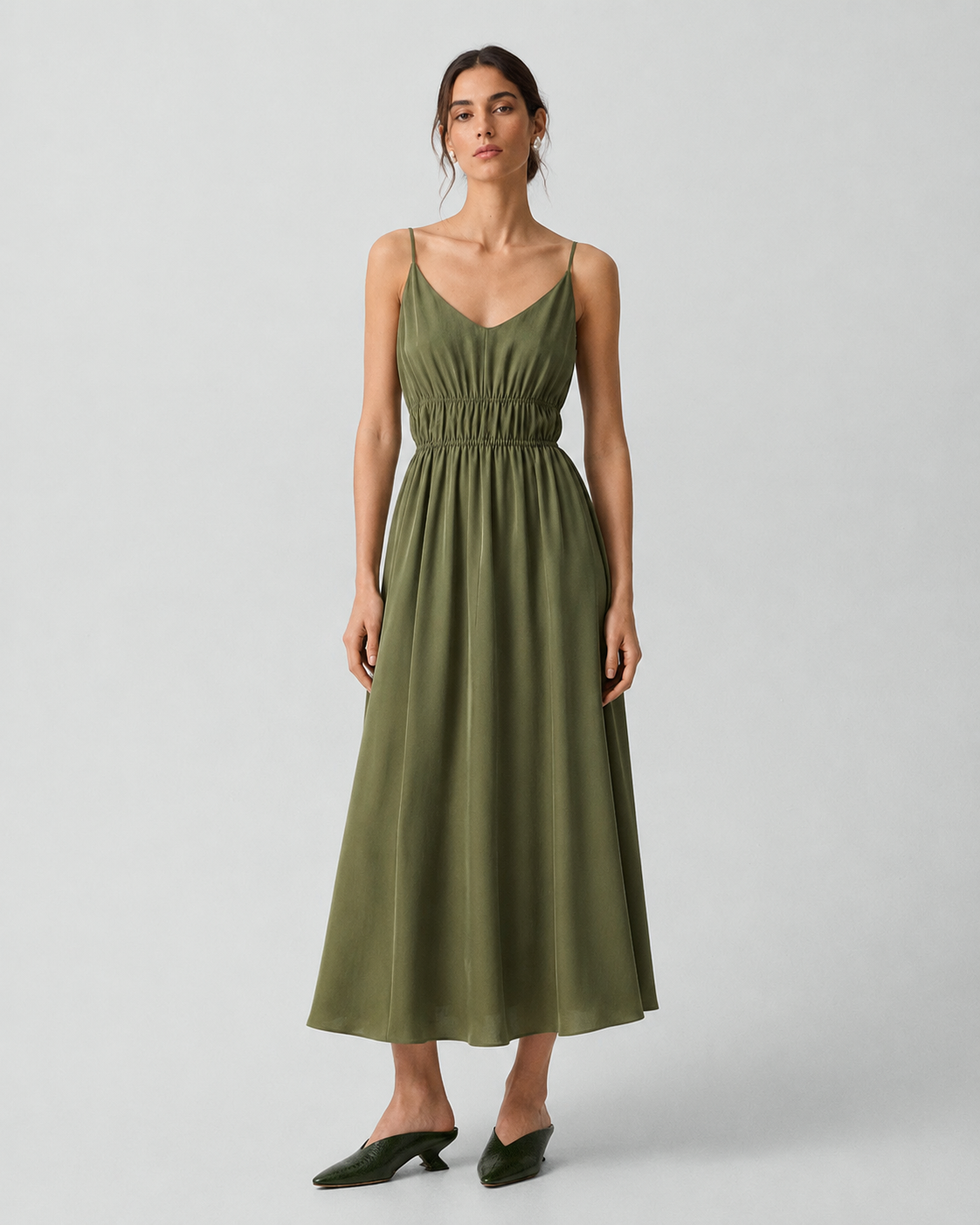 Flared Linen Dress