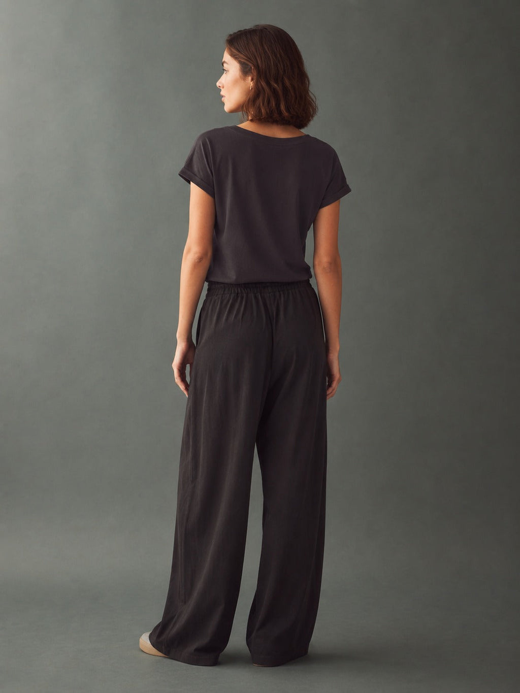 Cotton Cap Sleeve Crew Neck T-Shirt