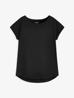 Cotton Cap Sleeve Crew Neck T-Shirt
