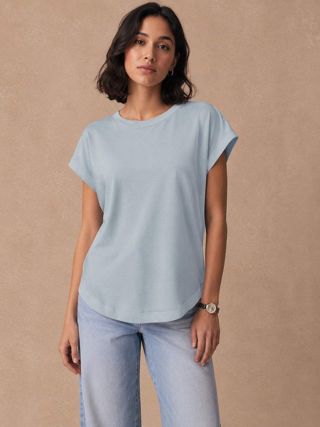 Cap Sleeve TENCEL Modal Blend T-Shirt
