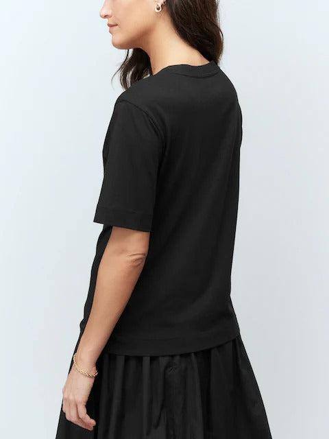 Cotton Modal Blend Slouch V-Neck T-Shirt