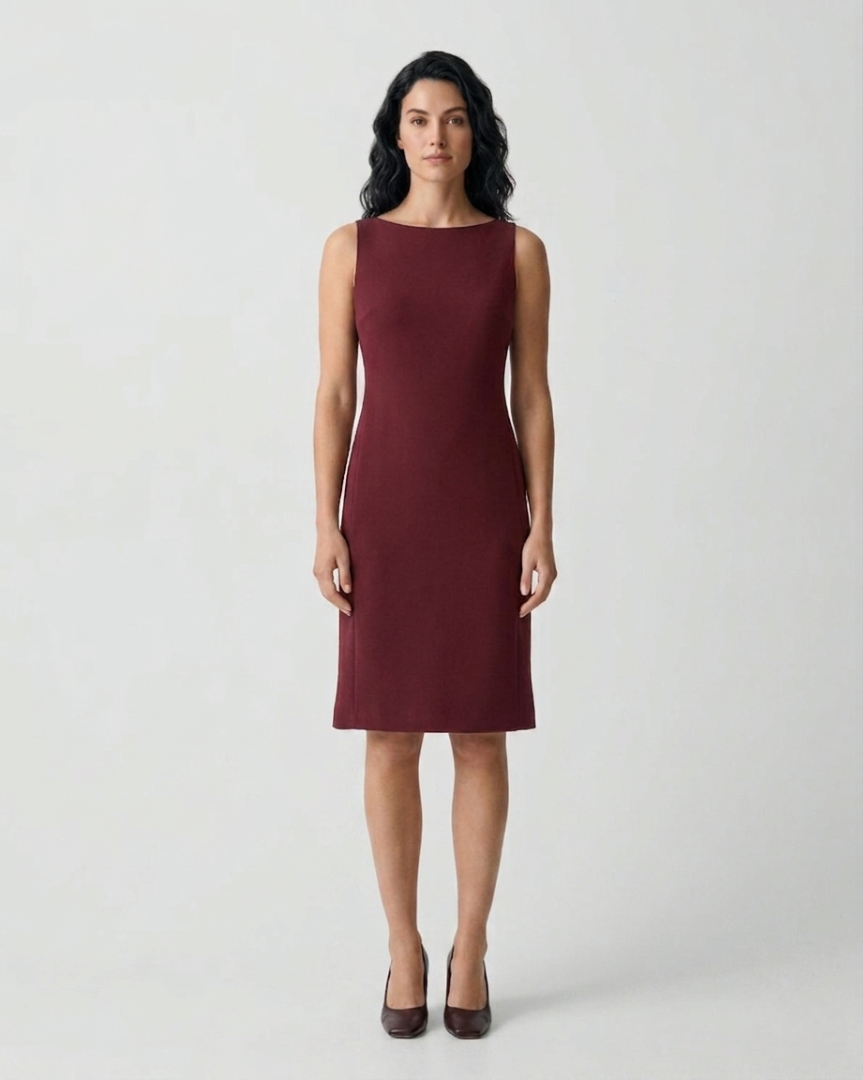 Sleeveless Crepe Dress
