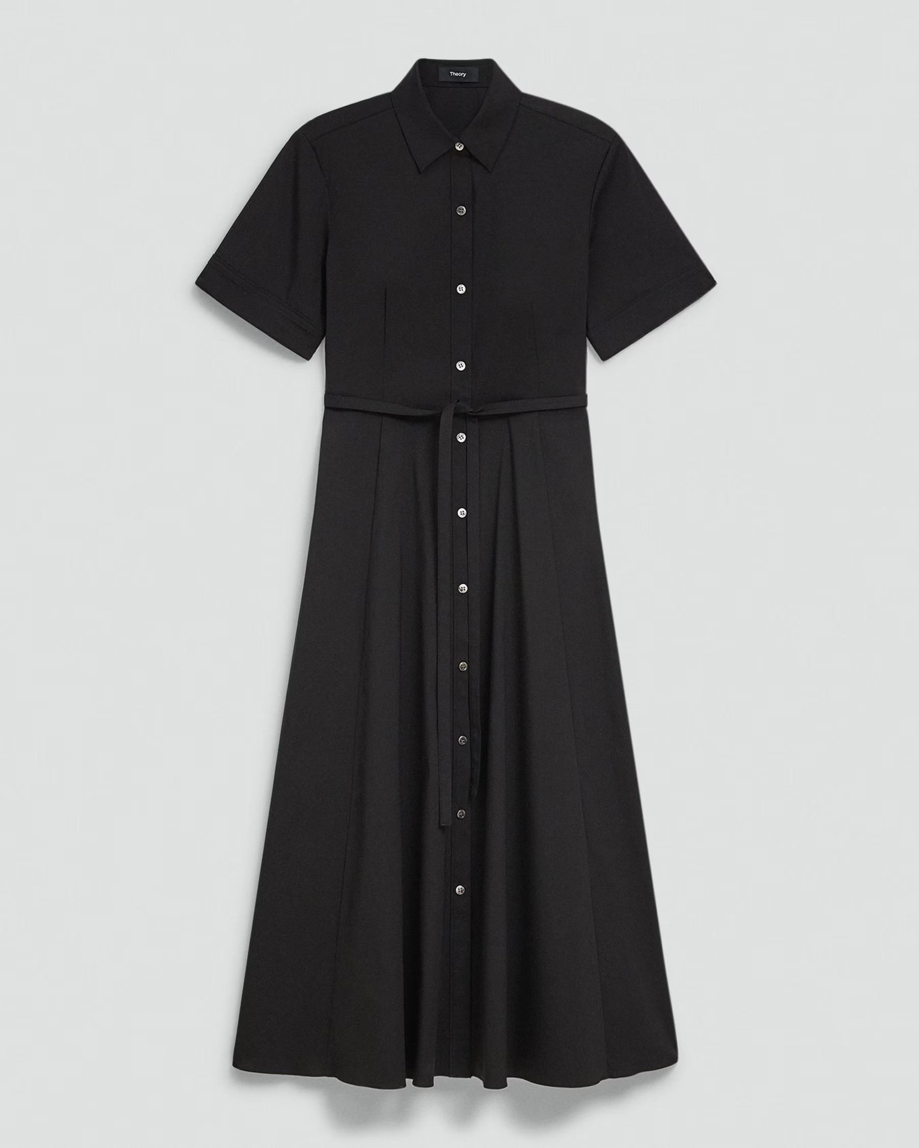 Belted Poplin Maxi Dress
