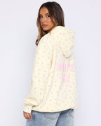 Oversized Lemon Ditsy Prin Hoodie