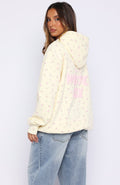 Oversized Lemon Ditsy Prin Hoodie