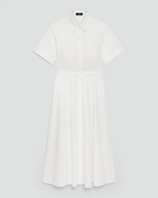 Belted Poplin Maxi Dress