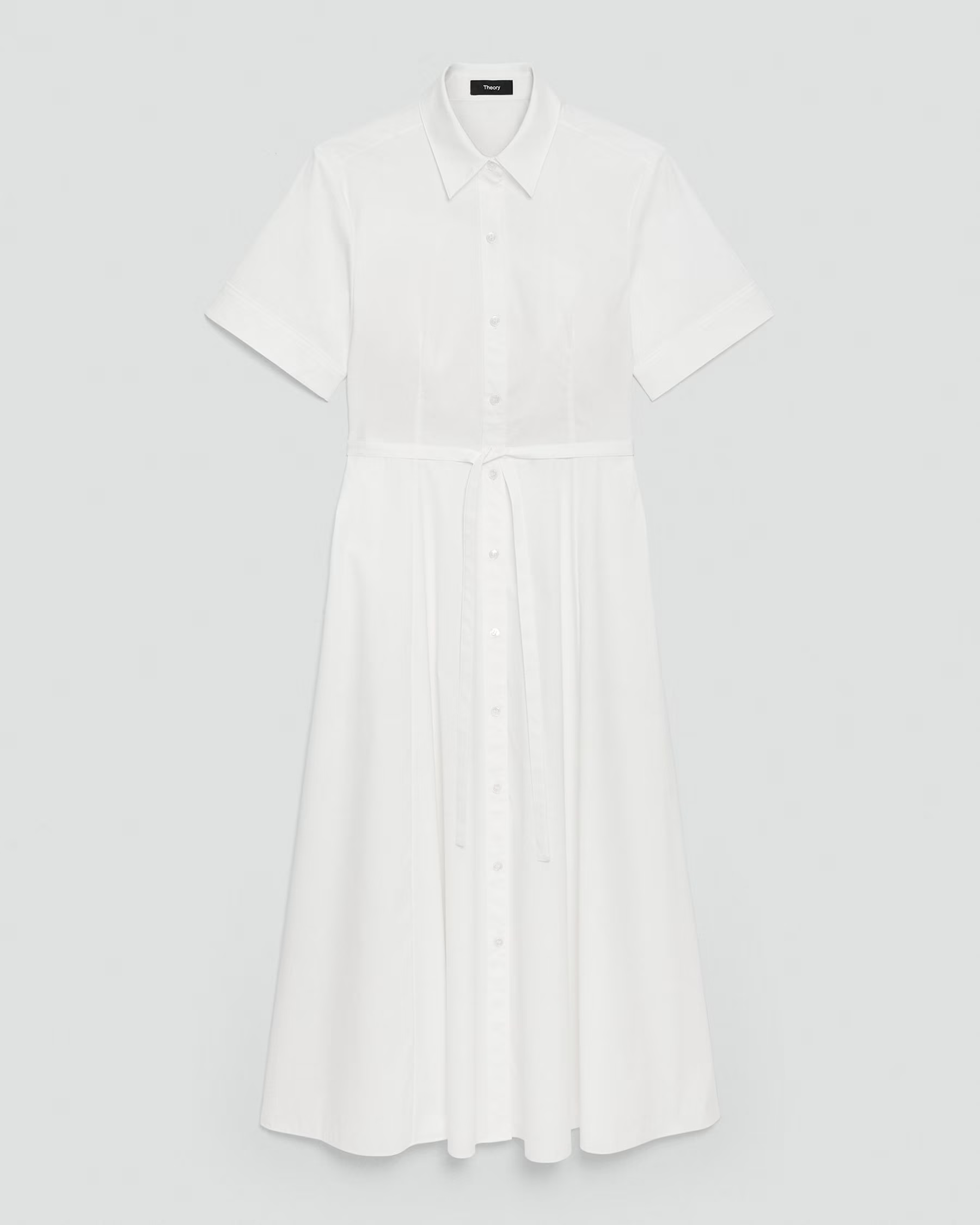 Belted Poplin Maxi Dress